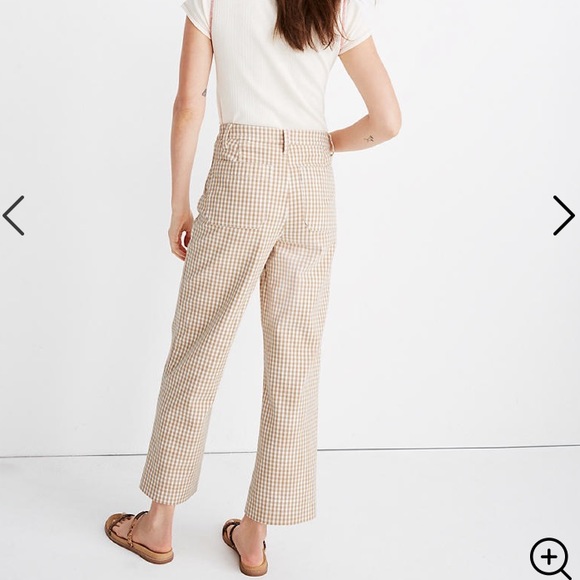 Madewell Slim Emmett Wide-Leg Pant in Gingham - Picture 3 of 8